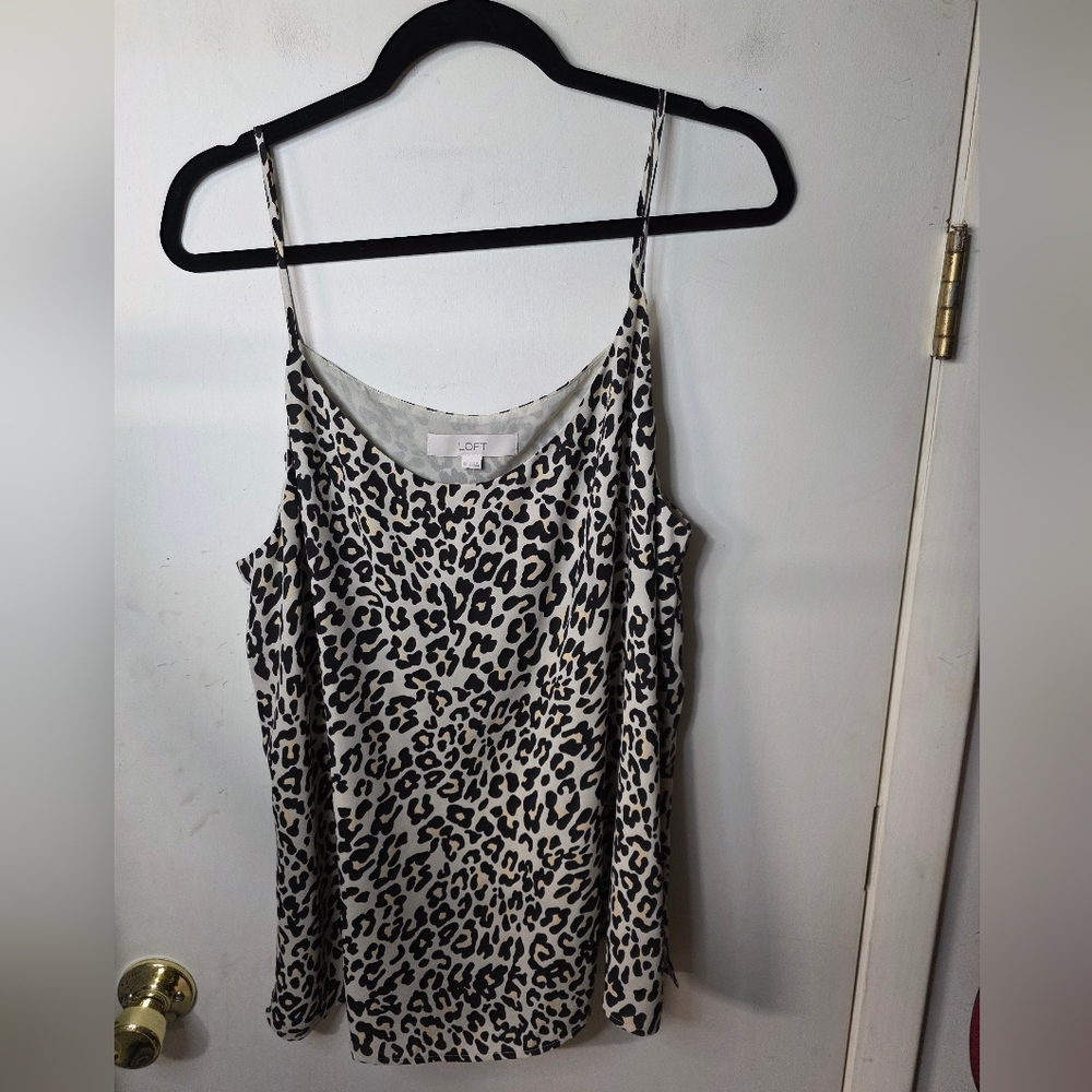 NWT Loft Leopard Print Camisole Women's Size XL